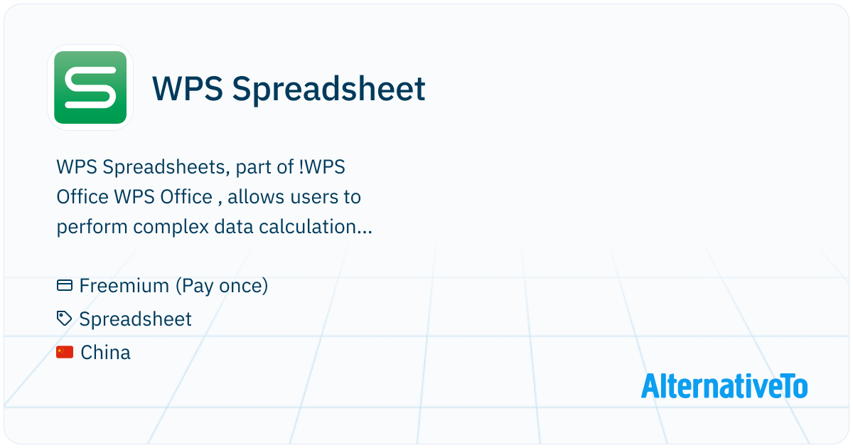 Wps Database WPS Spreadsheet: S allows users to perform complex data calculation and ...