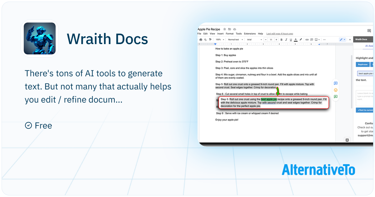 Wraith Docs: The easiest way to edit and polish your Google Docs ...