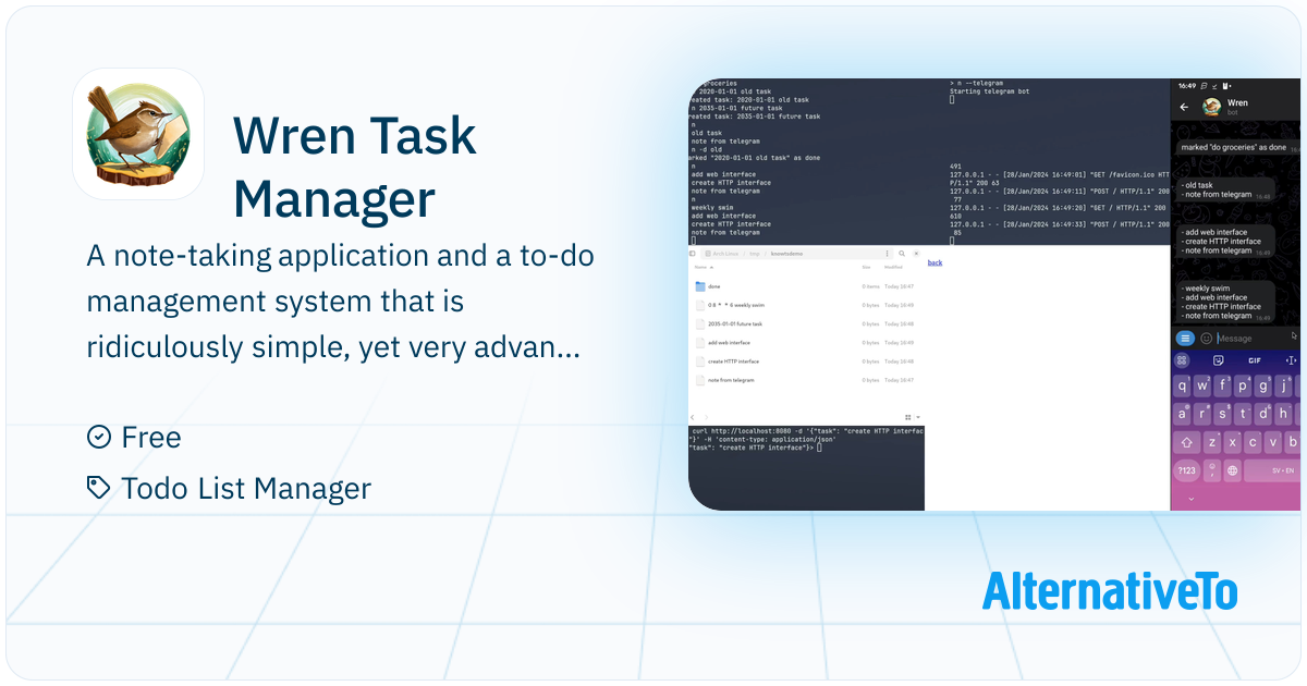 Wren Task Manager: The simplest task management system with the most ...