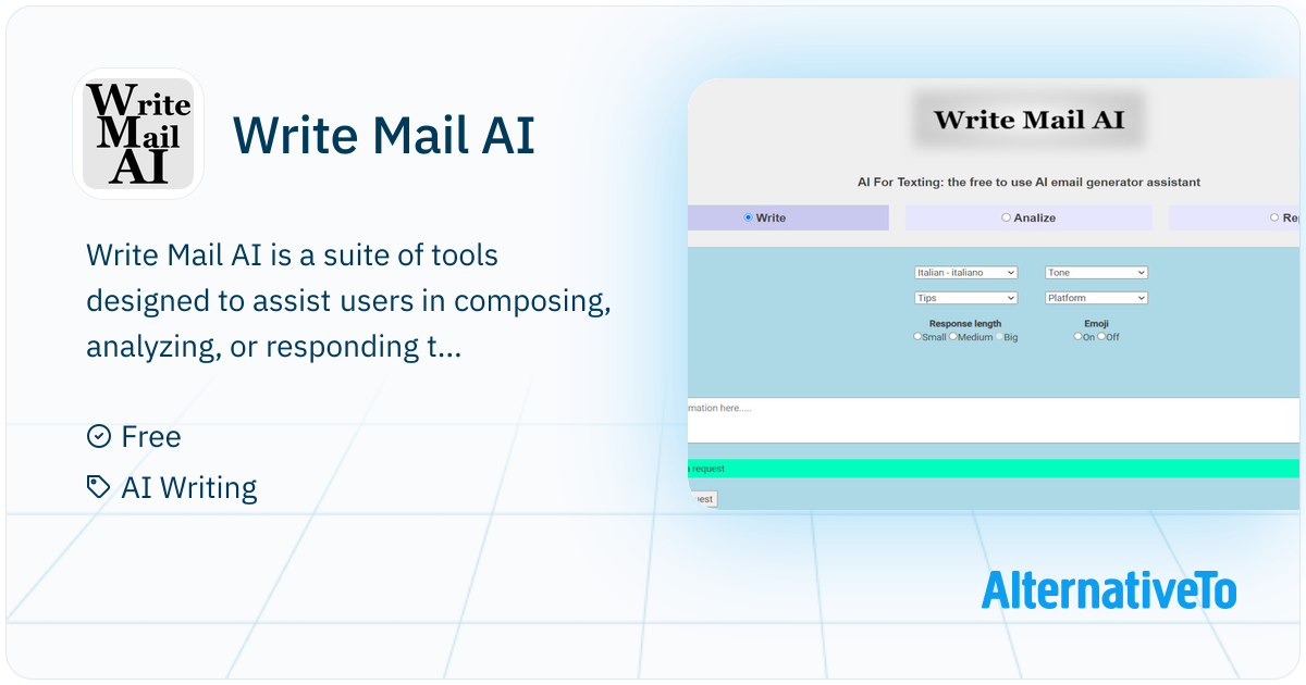Write Mail AI: AI tool for composing, analyzing, or responding to ...