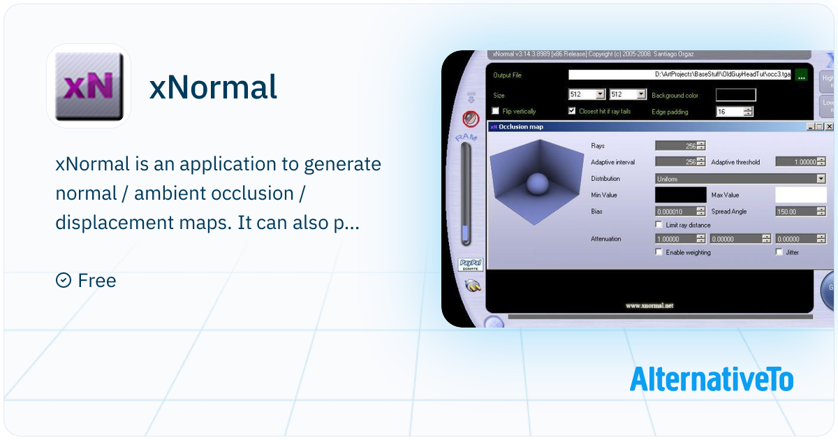 xNormal: Application to generate normal / | AlternativeTo