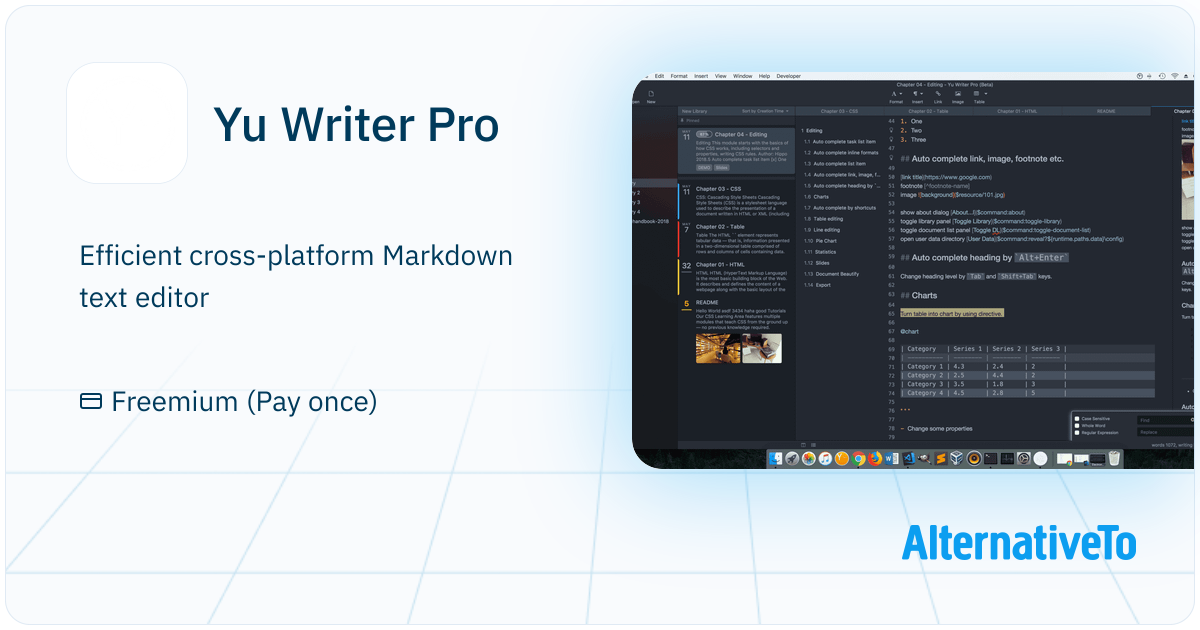 Yu Writer Pro: Efficient cross-platform Markdown text editor ...