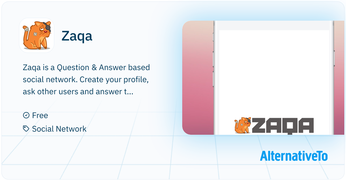 Zaqa: Question & Answer based social networking tool | AlternativeTo