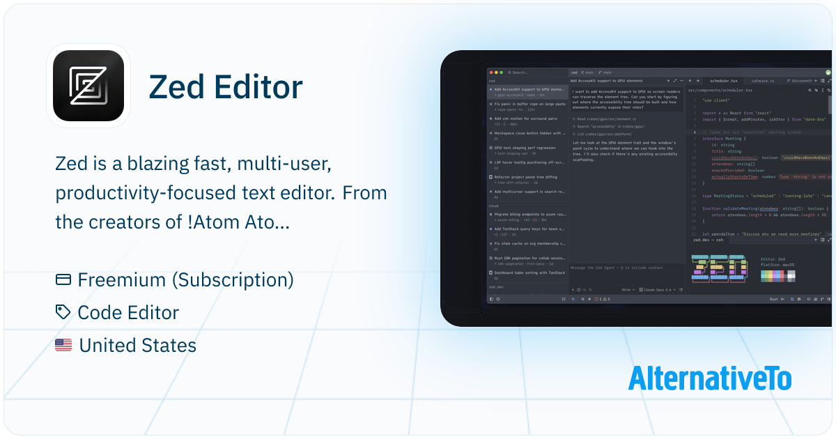 Zed Editor: Fast, collaborative editor with Vim mode, syntax tree, and ...