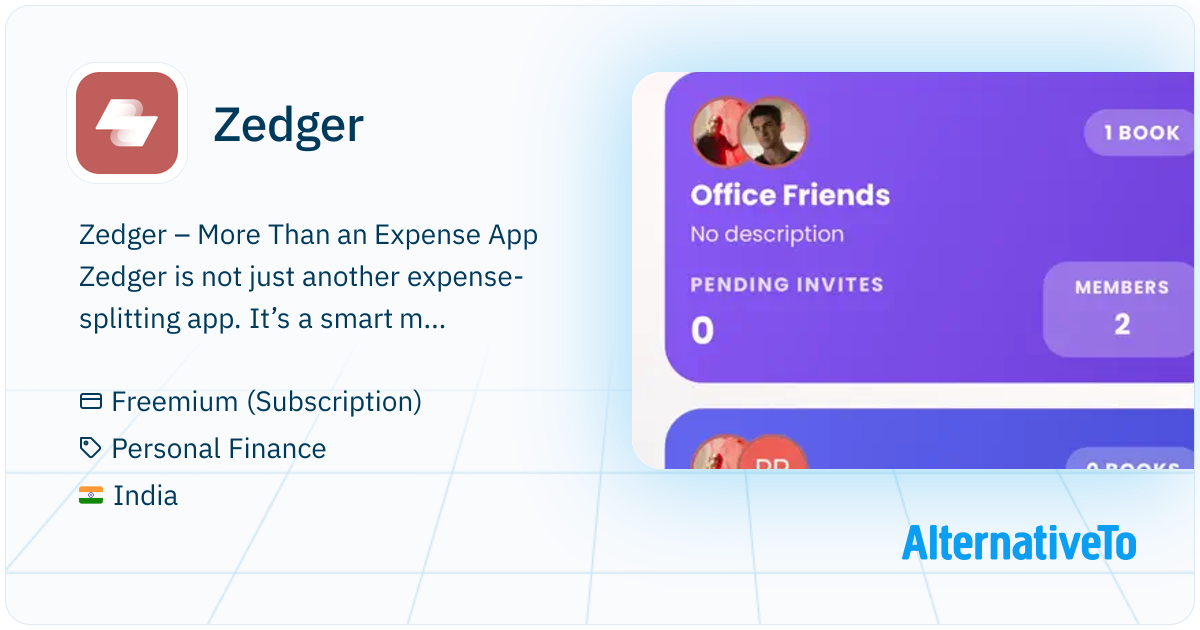 App Zegger Zedger : Free expense tracker with separate books for family, trips ...