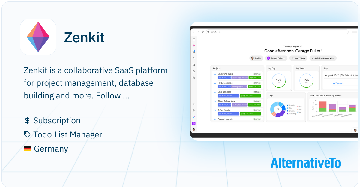 Zenkit Zenkit: SaaS platform for project management, database building, and ...