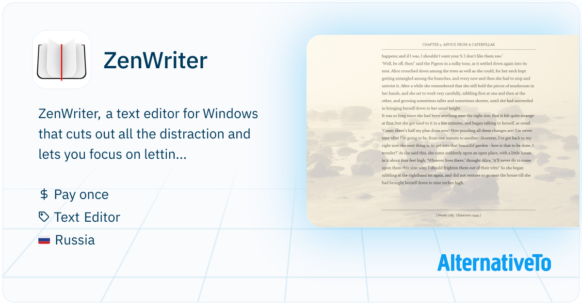 Zenwriter ZenWriter: Distraction-free writing for Windows | AlternativeTo