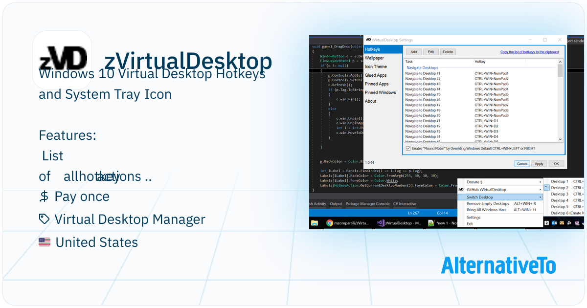 zVirtualDesktop: A virtual desktop manager -