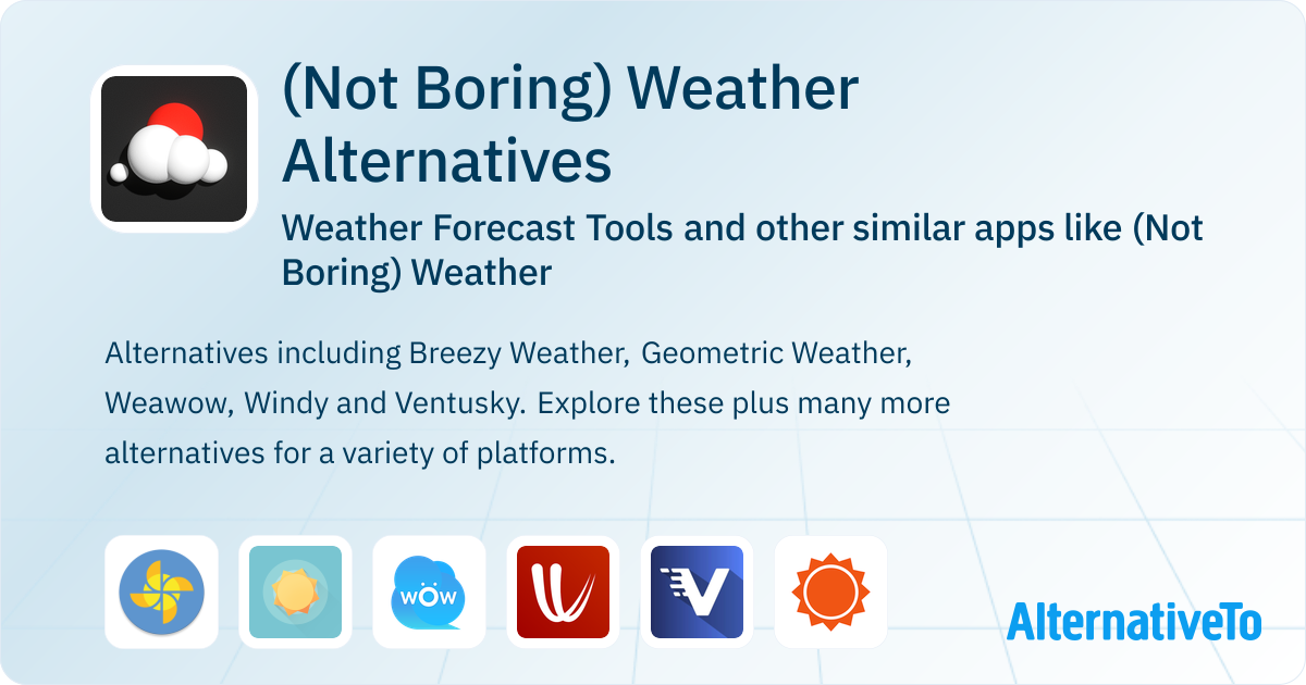 Boring Weather (Not Boring) Weather Alternatives: Top 12 Weather Forecast Tools ...