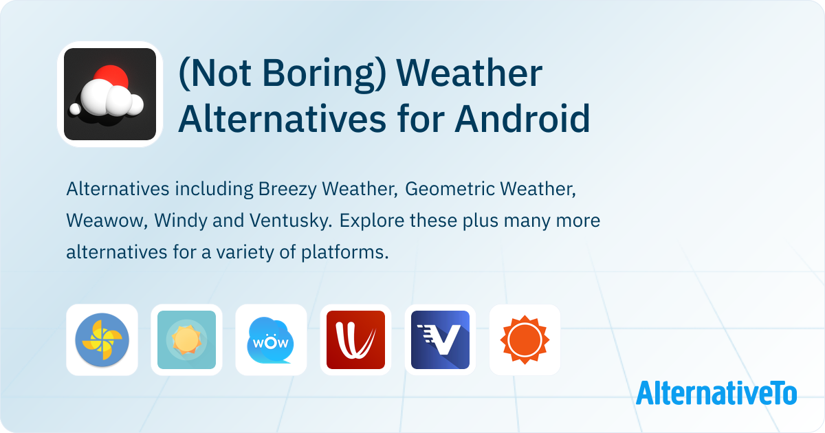 Boring Weather (Not Boring) Weather Alternatives for Android: Top 12 Weather Forecast ...