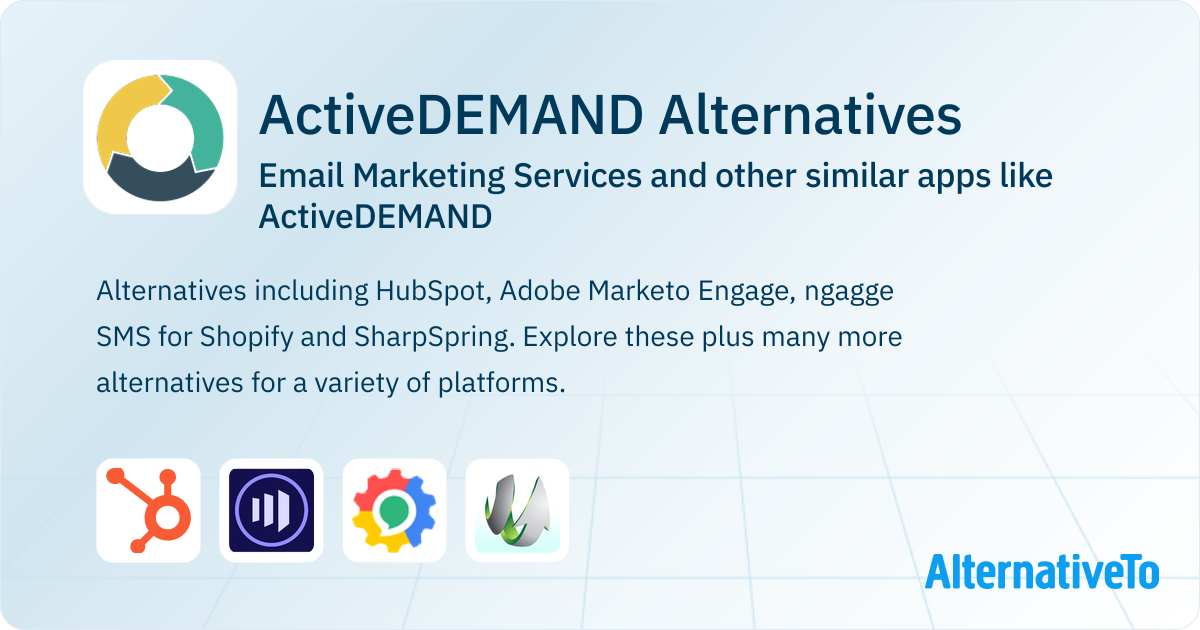 ActiveDEMAND Alternatives: Top 4 Email Marketing Services & Similar ...