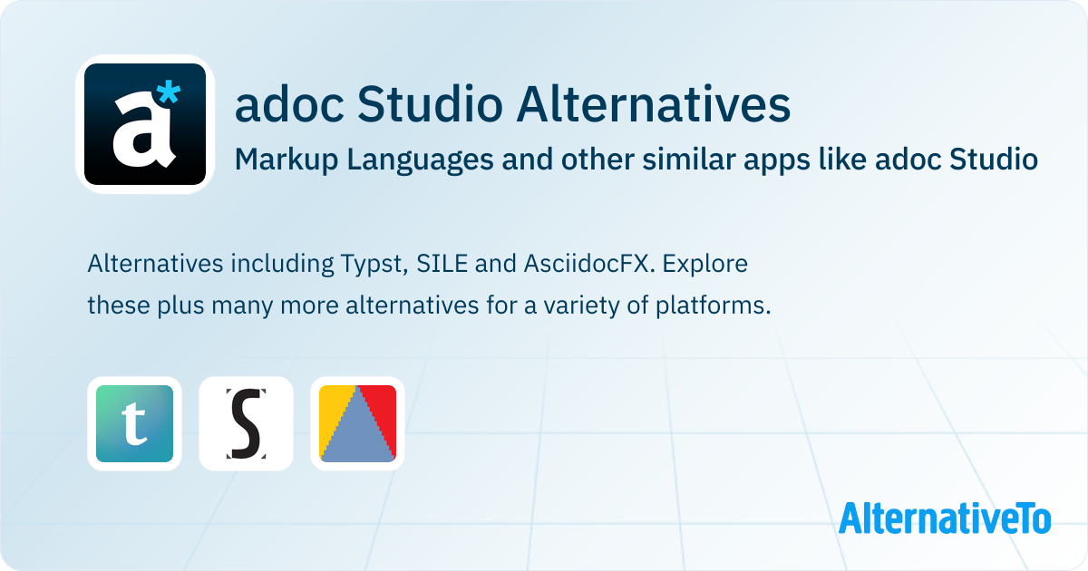 adoc Studio Alternatives: Top 3 Markup Languages & Similar Apps ...
