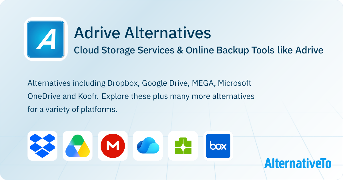 Adrive Alternatives: Top 12 Cloud Storage Services | AlternativeTo