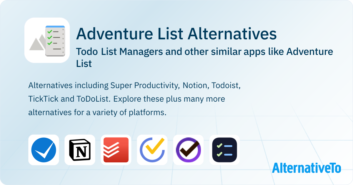 Adventure List Alternatives: Top 12 Todo List Managers & Similar Apps ...