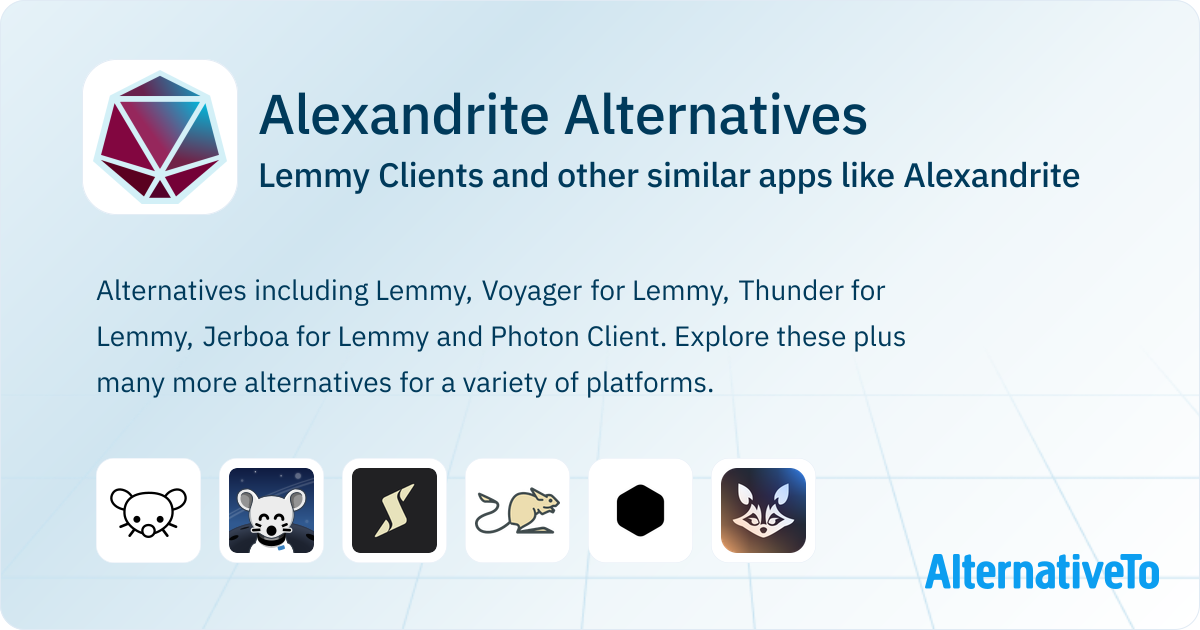Alexandrite Alternatives: Top 22 Lemmy Clients & Similar Websites ...