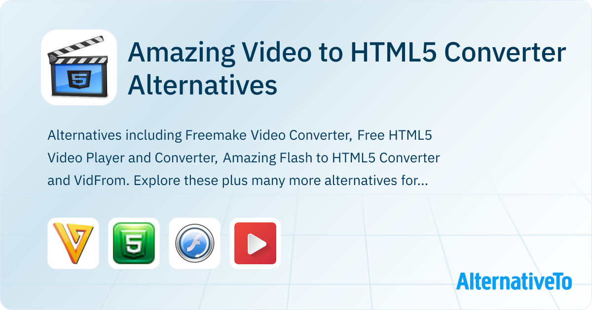 Convert Html5 Amazing Video to HTML5 Converter Alternatives - Explore Similar ...
