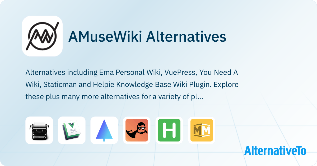 Amuse Software AMuseWiki Alternatives - Explore Similar Software | AlternativeTo