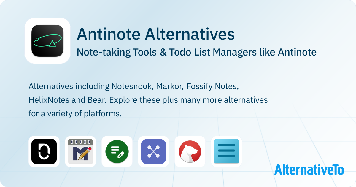 Antinote Alternatives: Top 12 Note-taking Tools | AlternativeTo