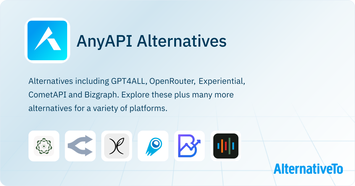 Ainy Api AnyAPI Alternatives - Explore Similar Sites & Apps | AlternativeTo