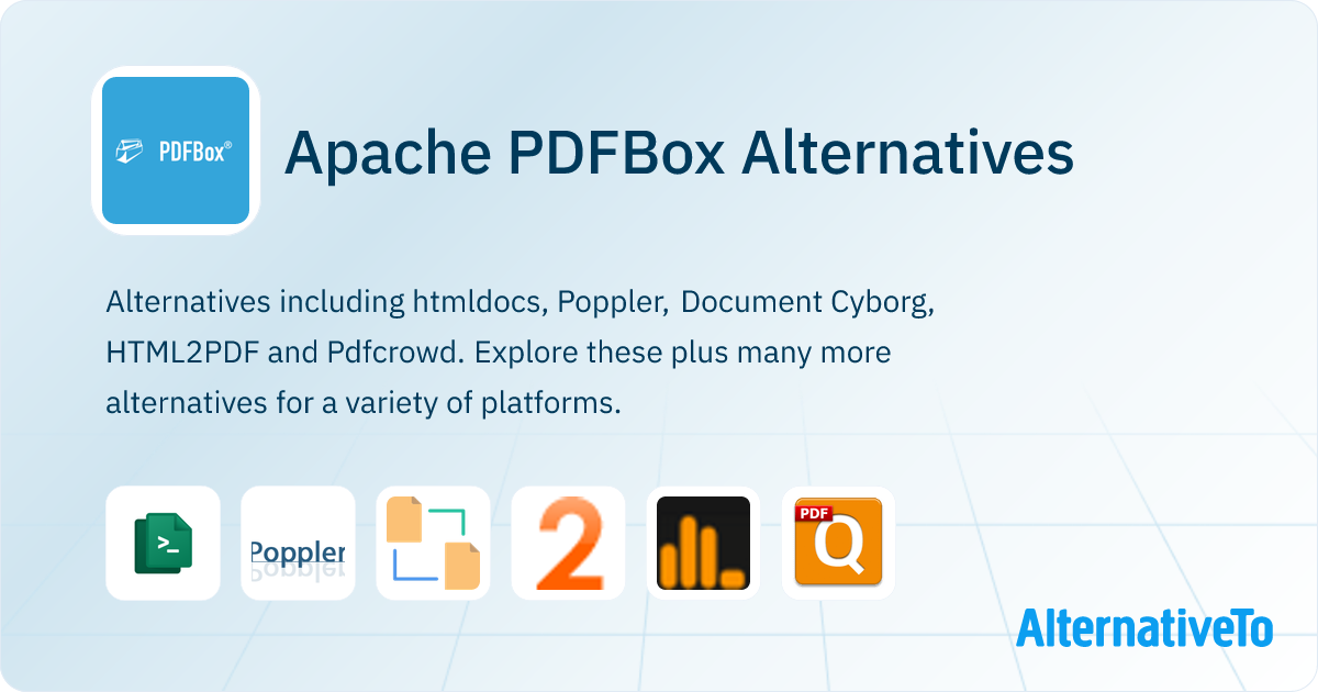 Apache PDFBox Alternatives - Explore Similar Software | AlternativeTo