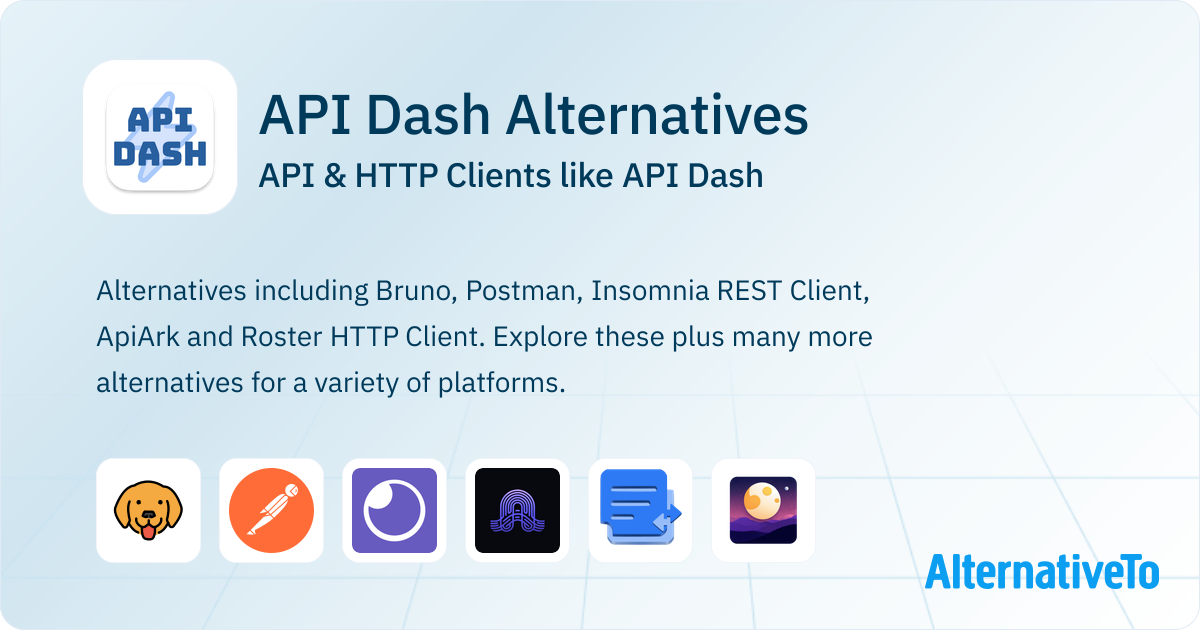 API Dash Alternatives: Top 20 API & HTTP Clients | AlternativeTo