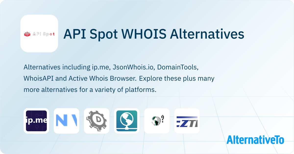 Api Spot API Spot WHOIS Alternatives - Explore Similar Sites & Apps | AlternativeTo