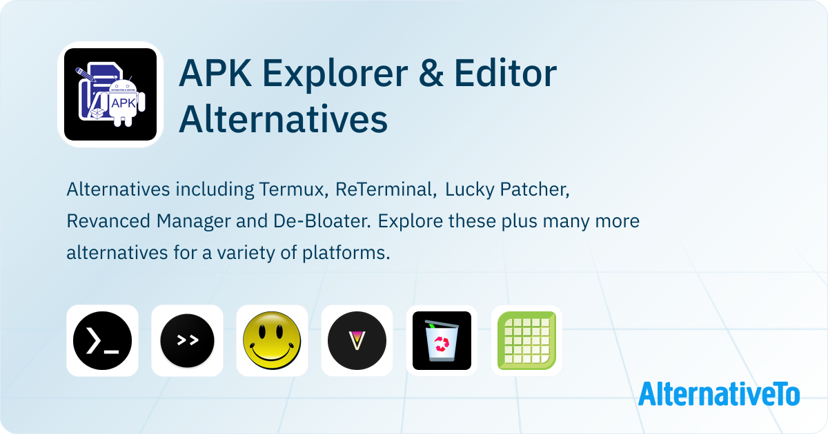 APK Explorer & Editor Alternatives - Explore Similar Apps | AlternativeTo