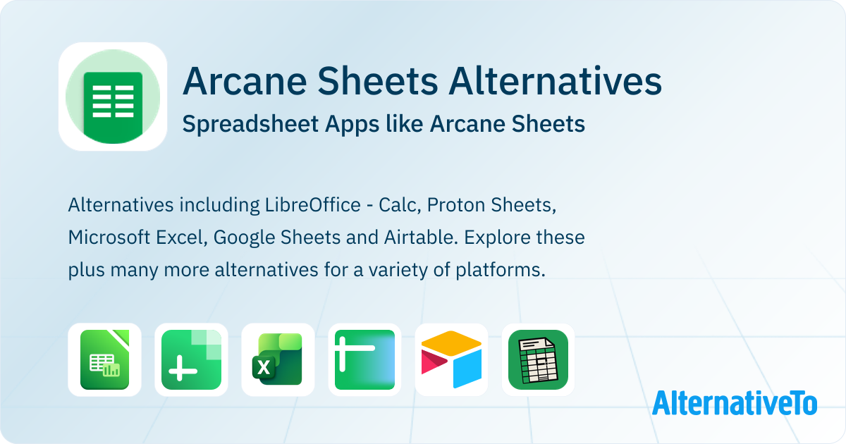 Arcane Sheets Alternatives: Top 12 Spreadsheet & Similar Apps ...