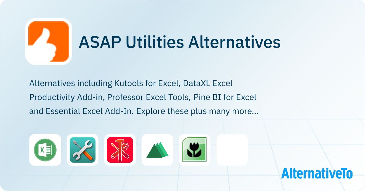 ASAP Utilities Alternatives - Explore Similar Software | AlternativeTo