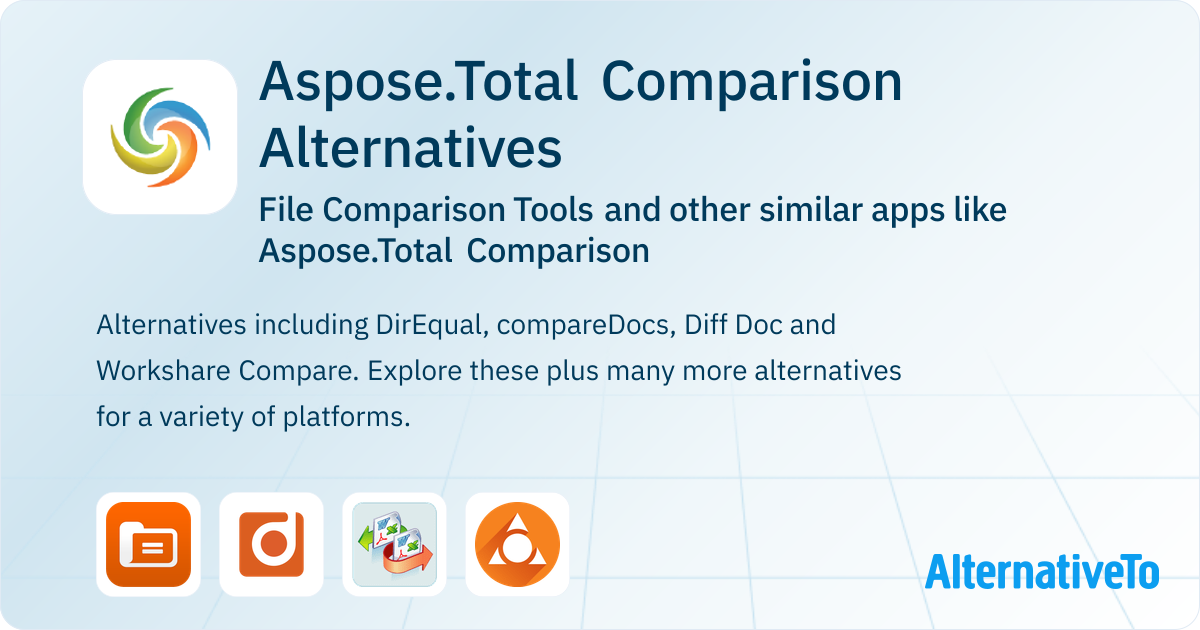 Aspose.Total Comparison Alternatives: Top 4 File Comparison Tools ...