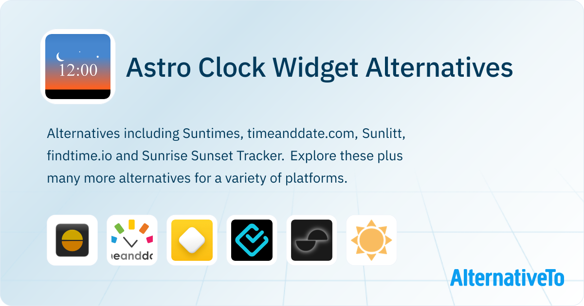 Astro Clock Widget Alternatives and Similar Apps | AlternativeTo