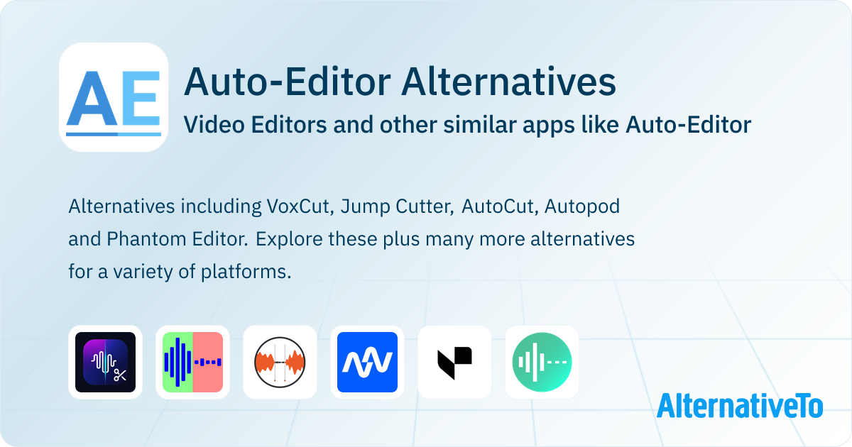 Auto-Editor Alternatives: Top 8 Video Editors & Similar Apps ...