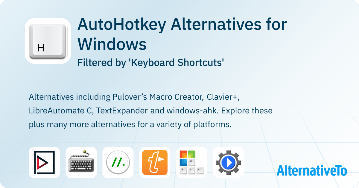 AutoHotkey Alternatives for Windows filtered by 'Keyboard Shortcuts ...