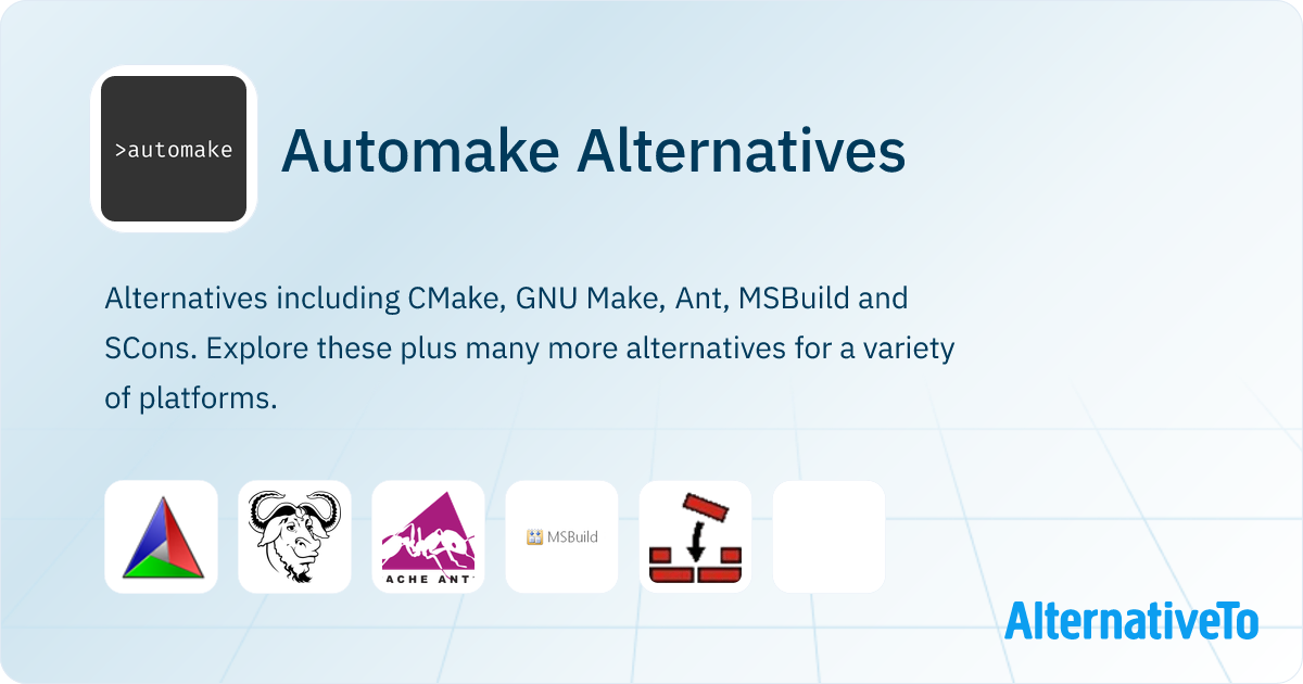 Automake Alternatives - Explore Similar Software | AlternativeTo