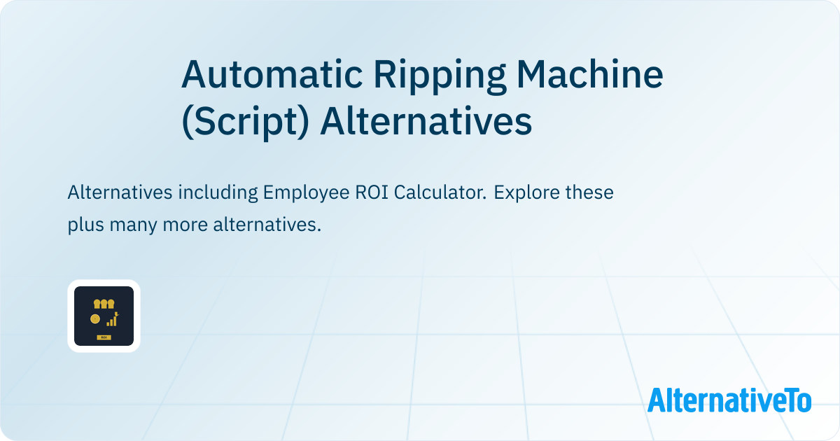 Automatic Ripping Machine (Script) Alternatives - Explore Similar ...