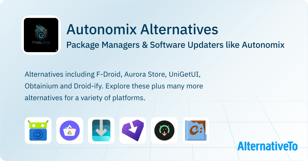 Autonomix Alternatives: Top 12 Package Managers | AlternativeTo
