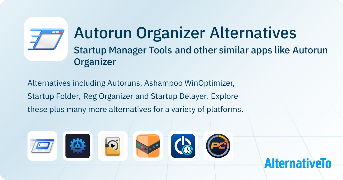 Autorun Organizer Alternatives: Top 12 Startup Manager Tools & Similar ...