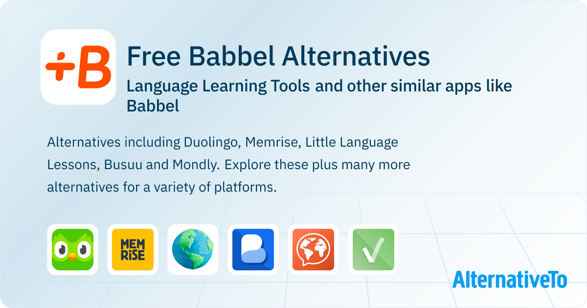 Free Babbel Alternatives Top 12 Language Learning Tools & Similar