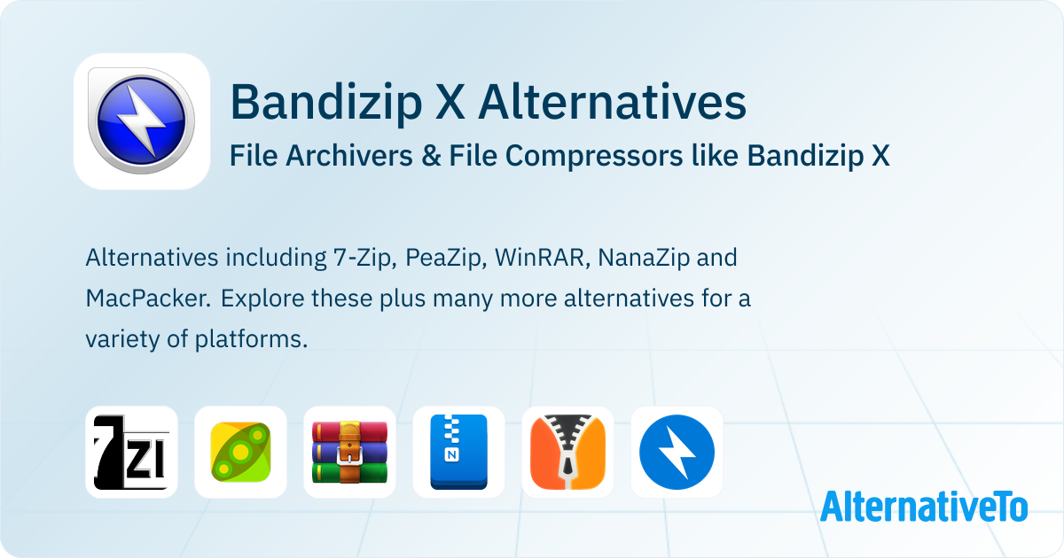 Bandizip X Alternatives: Top 12 File Archivers | AlternativeTo