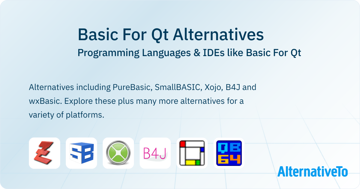 Basic For Qt Alternatives: Top 11 Programming Languages & IDEs ...