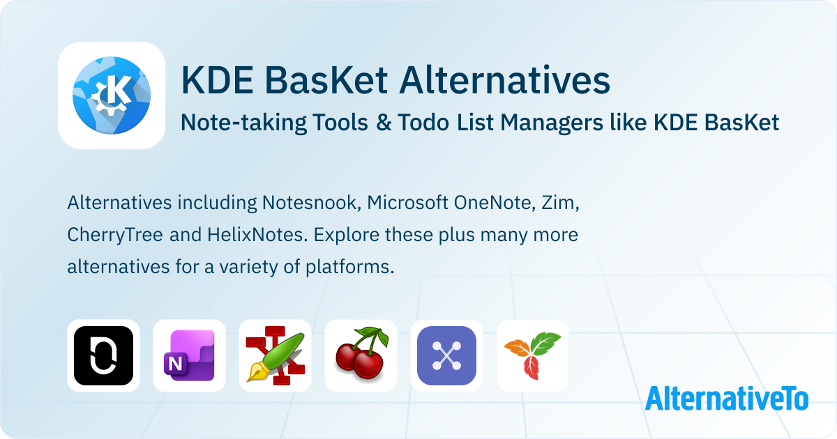 Note Program Basket KDE BasKet Alternatives: Top 12 Note-taking Tools | AlternativeTo