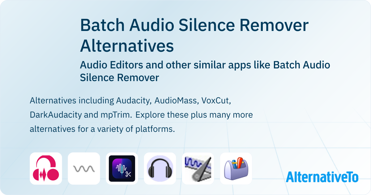 Batch Audio Silence Remover Alternatives: Top 7 Audio Editors & Similar ...