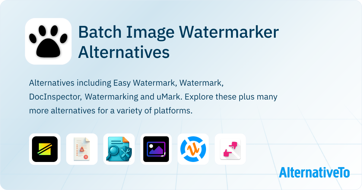 Batch Image Watermarker Alternatives - Explore Similar Software ...