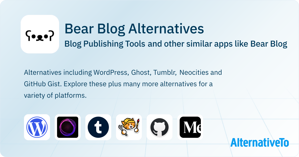 Bear Blog Alternatives: Top 12 Blog Publishing Tools & Similar Websites ...