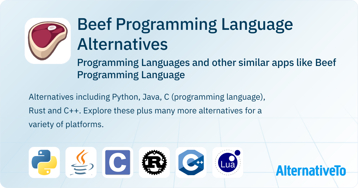 Beef Programming Language Alternatives: Top 12 Programming Languages ...