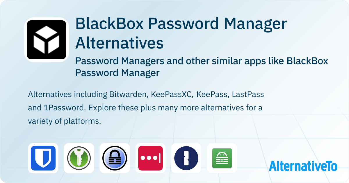 BlackBox Password Manager Alternatives: Top 12 Password Managers ...