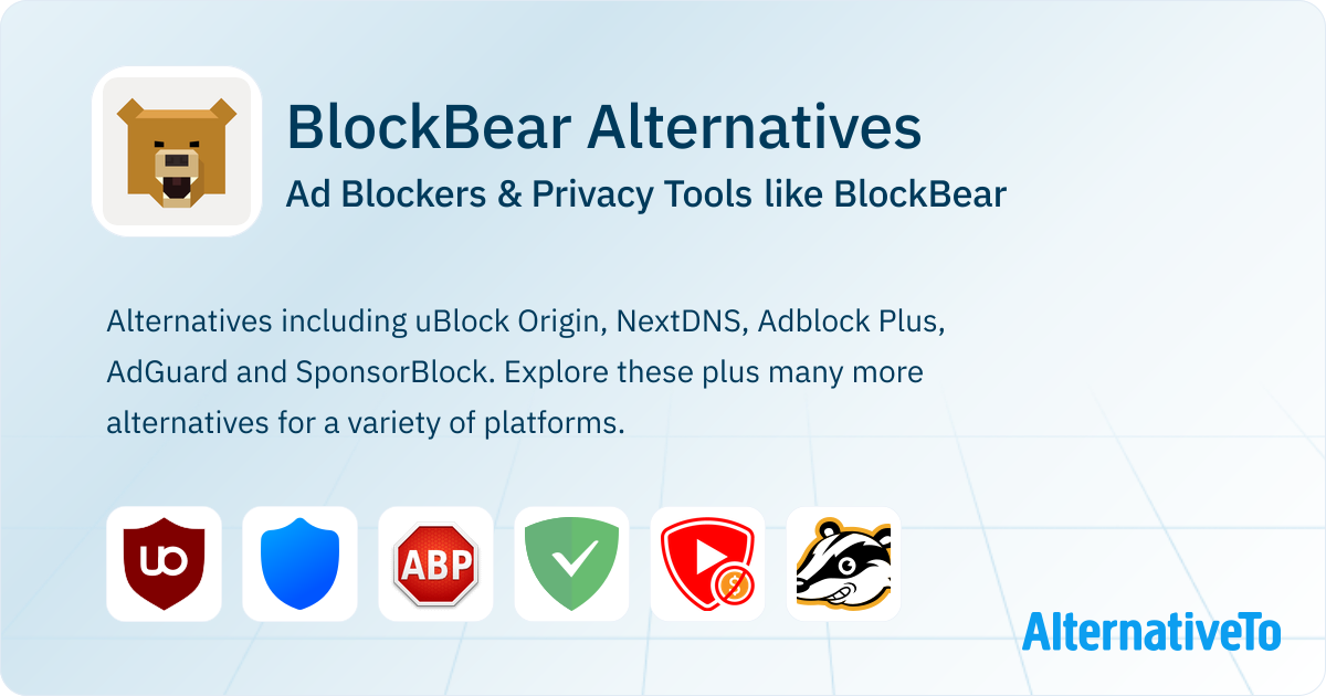 BlockBear Alternatives: Top 12 Ad Blockers & Privacy Tools | AlternativeTo