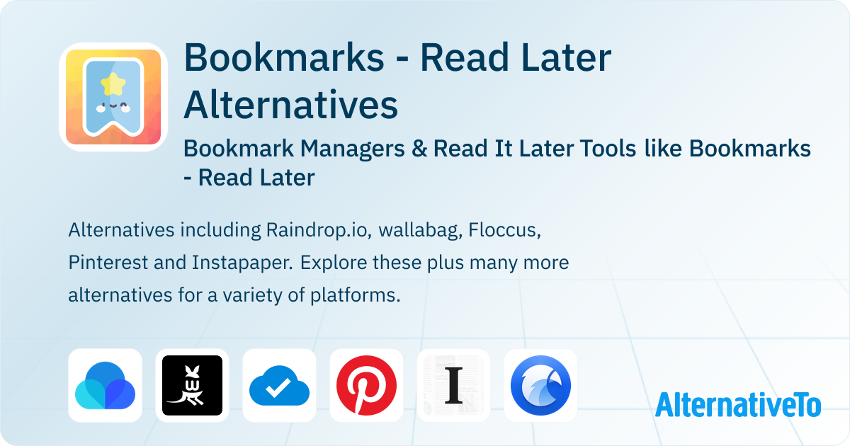 Bookmarks - Read Later Alternatives: Top 12 Bookmark Managers ...
