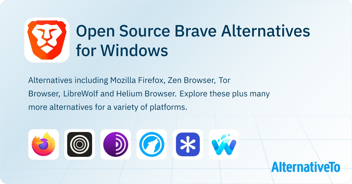 Brave Open Open Source Brave Alternatives for Windows: Top 12 Web Browsers ...