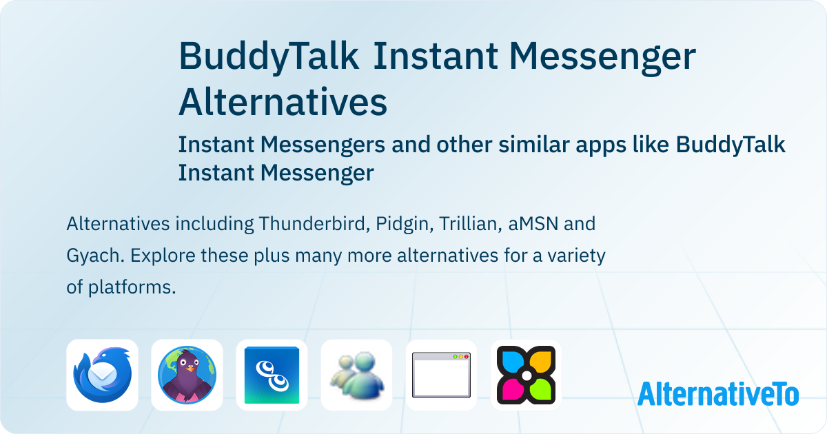 Text Message Buddy BuddyTalk Instant Messenger Alternatives: Top 7 Instant Messengers ...